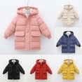 thumbnail image 4 of Letdown Girls Long Sleeves Hooded Puffer Coat - Long Knee Length Zipper Lightweight Winter Outerwear Warm Quilted Jacket Outerwear (Yellow,4-5 Years), 4 of 4
