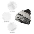 thumbnail image 3 of Lsque Ink Style Bald Eagle Pattern Knitted Beanie, Unisex Winter Hat, Knit Hat Winter Beanies Thick Fisherman Beanies Cuffed Plain Skull Caps, 3 of 6
