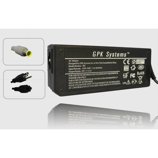Gpk Systems 90w Ac Adapter For Lenovo Thinkpad Edge 13 u 15 u E4 s u 1141ac5 E425 119eu E525 102mu Laptop Notebook Power Supply Cord Walmart Com Walmart Com
