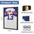 thumbnail image 3 of Jersey Frame Display Case 3 Pack- Large Sports Jersey Display Case, Wall Mount Lockable Flat Jersey Shadow Box with UV Protection for Football, Baseball, Basketball, Hockey, Soccer, Black, 3 of 6