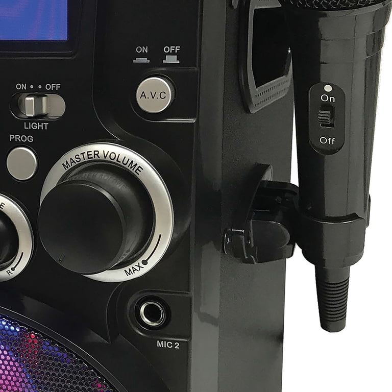 Sylvania SKAR128 CD-G Bluetooth Karaoke Machine with LCD Screen
