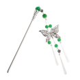 thumbnail image 1 of Horquilla para el cabello Yinane con borlas de mariposa verde, 1 of 8