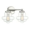 thumbnail image 4 of Trade Winds Jordan 2-Light Bathroom Vanity Light in Polished Nickel, 4 of 5