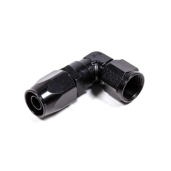 #8 x 90 Low Profile Forged Hose End Black