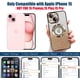 thumbnail image 2 of Funda magnética con purpurina para iPhone 15, compatible con MagSafe, protección total, delgada, a prueba de golpes y arañazos, con protector de lente de cámara y red antipolvo, 2 of 7