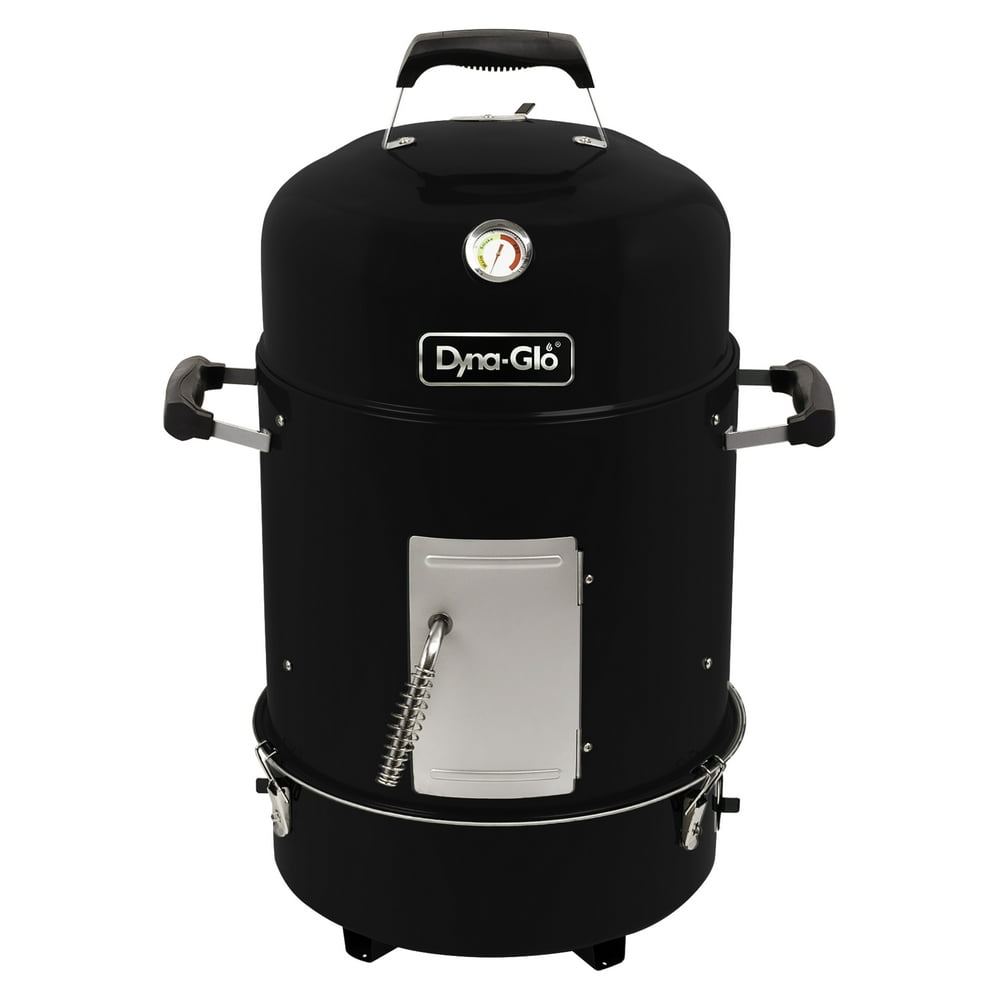 DynaGlo Compact Charcoal Bullet Smoker and Grill High Gloss Black