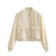thumbnail image 1 of Chaqueta Universitaria Corta para Mujer, Larga, Abotonada, Informal, con Bolsillos. L, 1 of 7