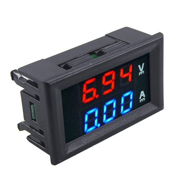 DC 100V 10A Voltmeter Ammeter Blue + Red LED Amp Dual Digital Volt Meter Gauge