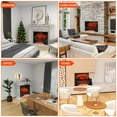 thumbnail image 7 of Electric Fireplace Logs Inserts Heater with Infrared Remote Controller 5 Flame Brightness 24 H Timer Overheating Protection for Home and Office Decor Black, 7 of 7