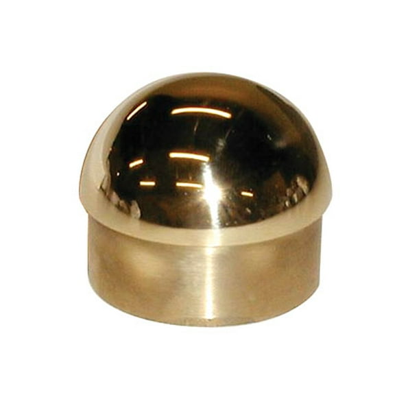 Lavi 2" Polished Brass Half Ball End Cap
