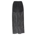 thumbnail image 3 of Women Solid Lace Mesh Split Skirt High Waist Skirt Pleated Ruffle Skirt, 3 of 4