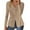 Khaki, variant on Women Vintage Jackets Suit Button Up Long Sleeve Blazer Ightweight Business Casual Peplum Tops Outwear Coat