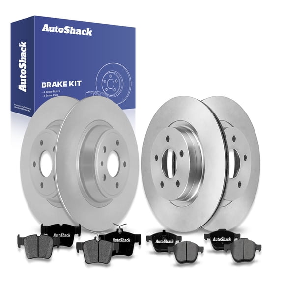 AutoShack Front & Rear Brake Rotors & Premium Pads for Ford, Escape 2017-2019, FWD L4 1.5L 2.5L