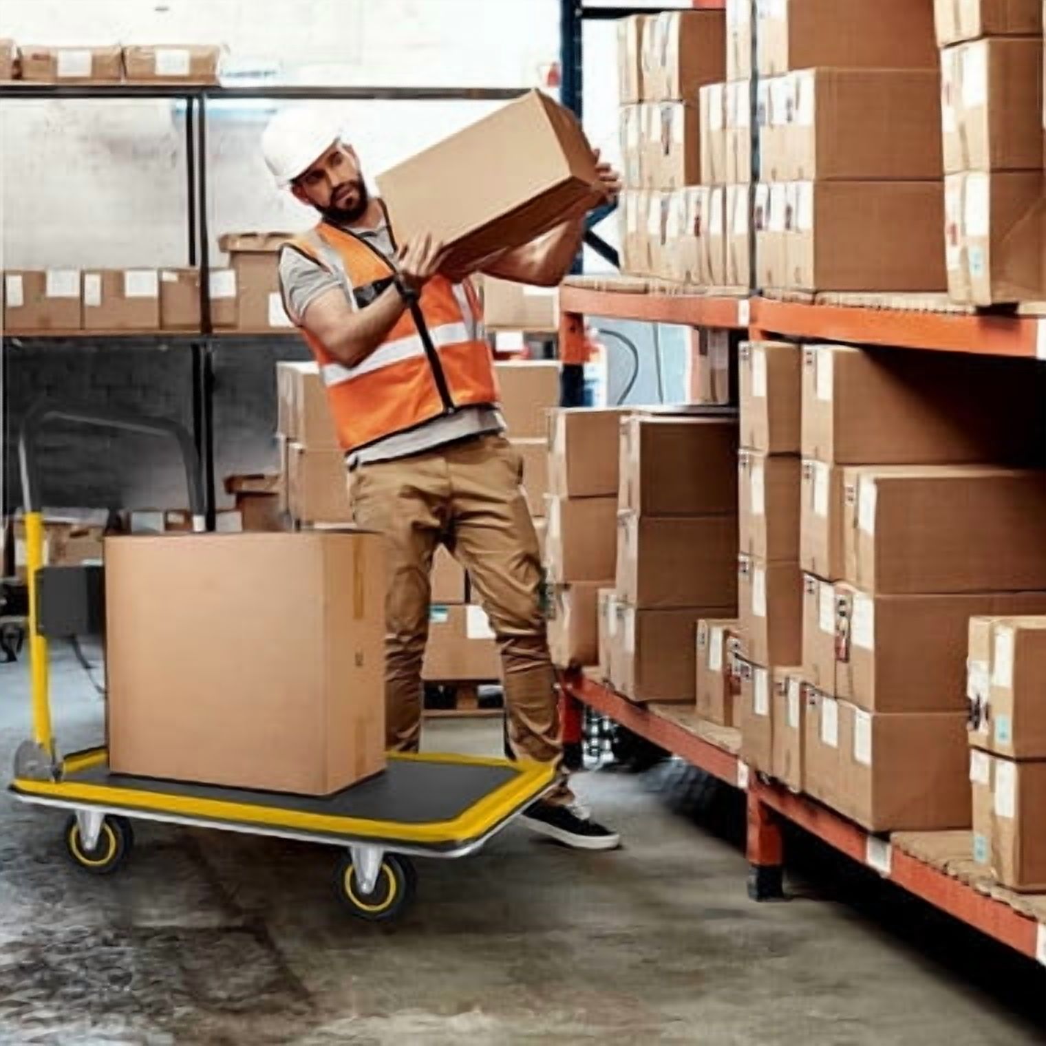 CRXX Folding Hand Truck Dolly Cart with Wheels Luggage Cart Trolley Moving 330lbs