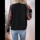 thumbnail image 4 of Chaqueta de Mujer con Encaje en Contraste y Cremallera, Larga Raglán, para Otoño Negro XXL, 4 of 10
