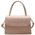 thumbnail image 1 of Bolso de mano pequeño de piel de cocodrilo para mujer, bolso de hombro, clásico, tipo billetera, con asa superior, de piel sintética, con cremallera, 1 of 7