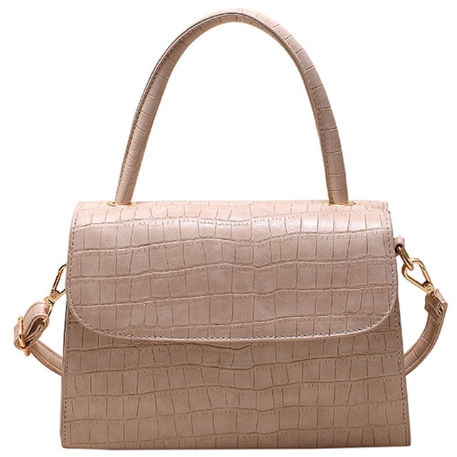 Bolso de mano pequeño de piel de cocodrilo para mujer, bolso de hombro, clásico, tipo billetera, con asa superior, de piel sintética, con cremallera