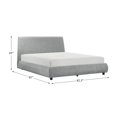 thumbnail image 3 of Lexicon Alford Chenille Upholstery Eastern King Platform Bed in Gray, 3 of 5