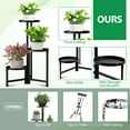 thumbnail image 5 of Metal Plant Stand Indoor Outdoor,3 Tier Black Outdoor Plant Stands for Patio,28in Tall Corner Plant Shelf Multiple Flower Pot Holder for Living Room Patio Garden Balcony, 5 of 12