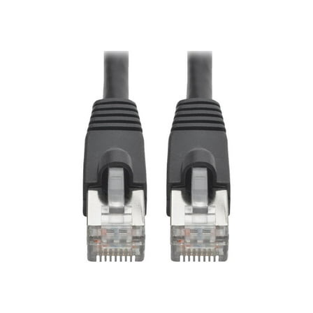 Eaton Tripp Lite Series Cat6a 10G Snagless Shielded STP Ethernet Cable (RJ45 M/M), PoE, Black, 3 ft. (0.91 m) - Patch cable - RJ-45 (M) to RJ-45 (M) - 91 cm - STP - CAT 6a - IEEE 802.3af - molded, snagless, stranded - black