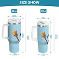 thumbnail image 3 of 40 oz Stainless Steel Tumbler Vacuum Insulated Leak Proof Stainless Steel Coffee Cup Water Bottles Cute Cartoon Snowman, 3 of 9