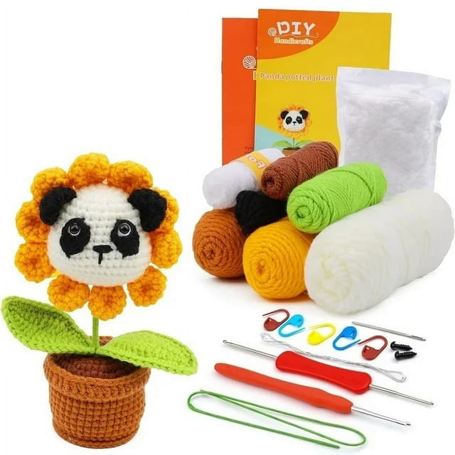 Crochet Kit for Beginners DIY Animal Crochet Kit Knitting Kit Complete Starter Kit for Adults with Detailed Tutorials