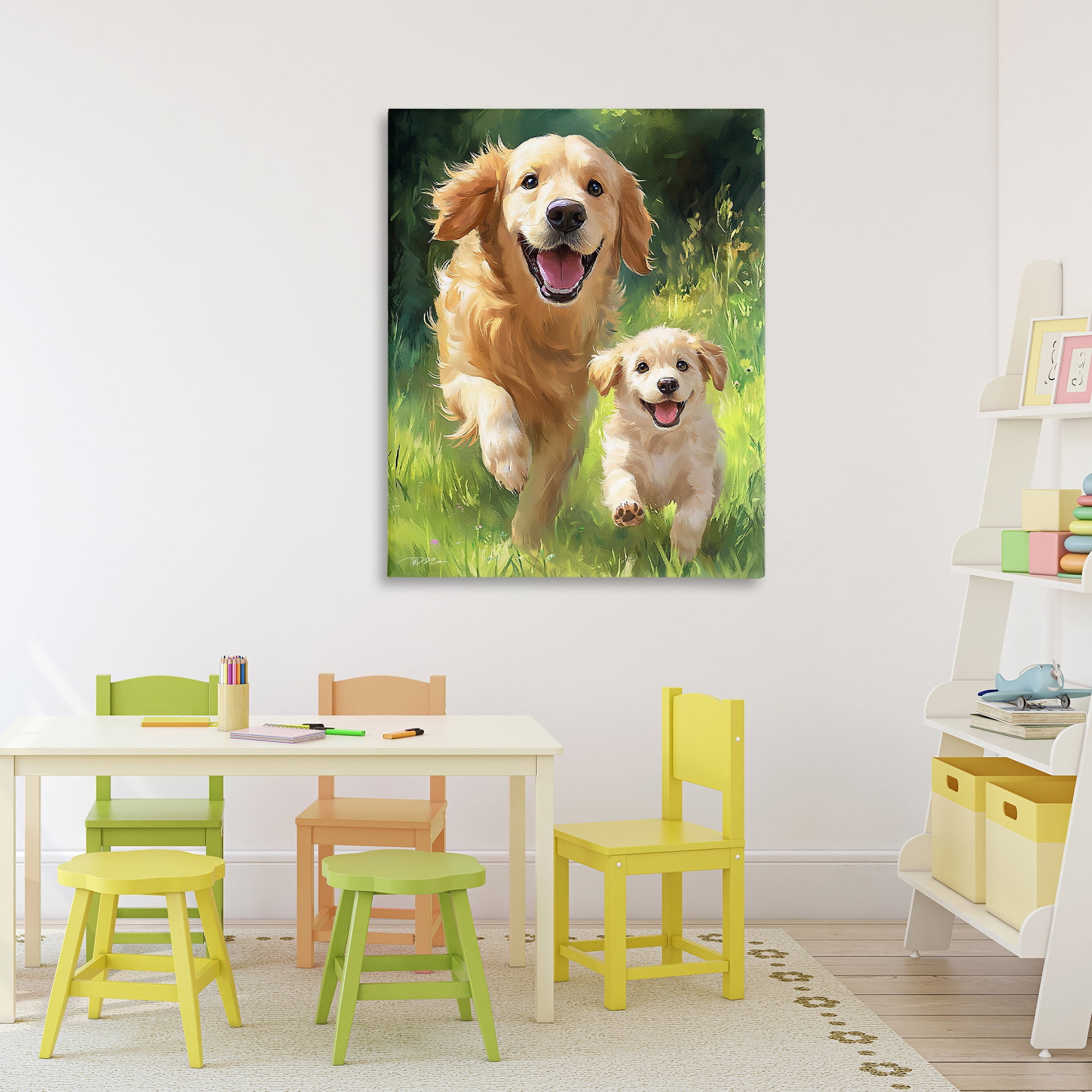 Father & Son Labrador Canvas Wall Art, design by Momart