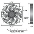 thumbnail image 2 of DERALE 14 in 2100 CFM HO RAD Electric Cooling Fan P/N 18214 Fits select: 2007,2010-2012 TOYOTA CAMRY, 2 of 3
