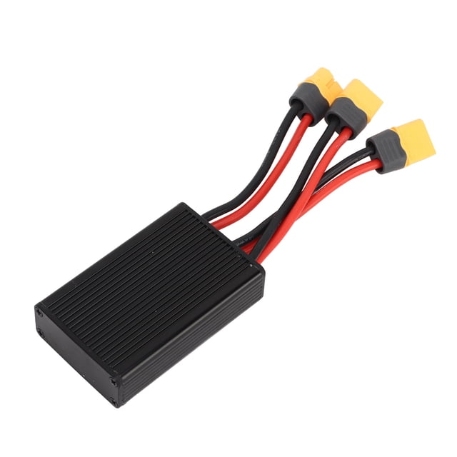 Electric Bike Dual Battery Connector Adapter, Double Battery Discharge Converter for EBike, Adapter with XT60 Port, Dual Battery Pack Switch Balancer 20 to 72VDC