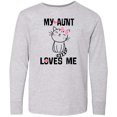 thumbnail image 3 of Inktastic My Aunt Loves Me Kitty Long Sleeve Youth T-Shirt, 3 of 5