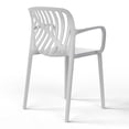 thumbnail image 5 of WestinTrends Playa 5-Piece Outdoor Resin Square Patio Dining Table Set with Modern Stackable Patio Dining Chairs, Gray, 5 of 15
