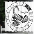 thumbnail image 4 of Ambesonne Zodiac Shower Curtain, Astrology Signs Scorpio, 69"Wx84"L, Black and White, 4 of 5