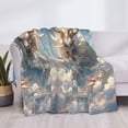 thumbnail image 4 of Throw Blanket for Couch, Cool Cloud White Dragon Super Soft Fuzzy Comfy Warm Throw Blanket, Cuteness Lightweight Cozy Plush Flannel Blanket & Throws for Sofa and Bed All Season, 4 of 5