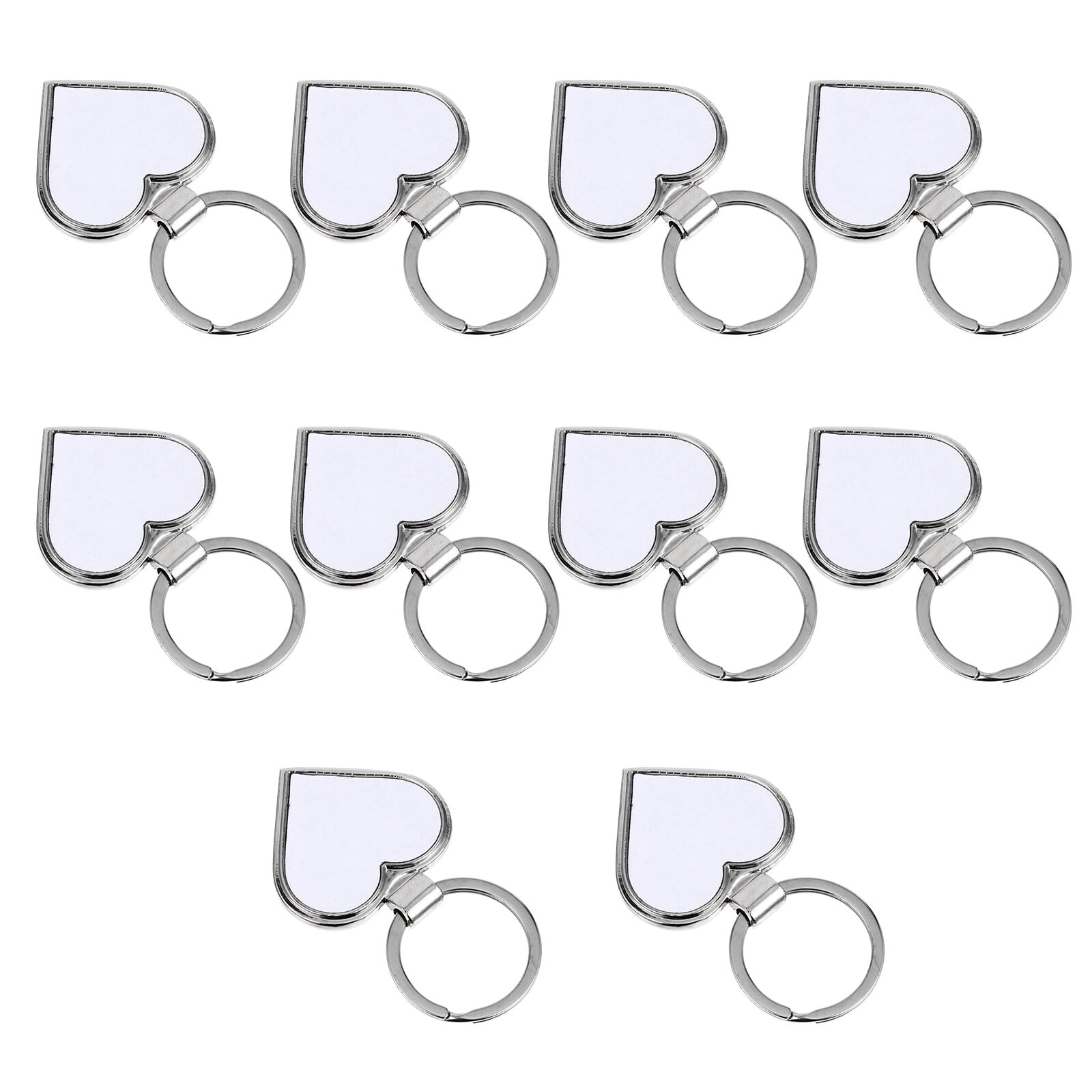 Keychain Heart Blank Transfer Pendant Heat Key Sublimation Keyring Chain Diy Shaped Pendant Ring Keychain Rings Board