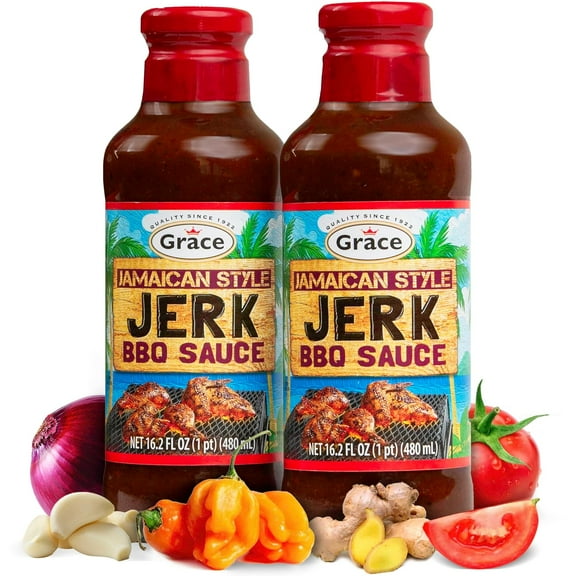 Grace Jamaican Jerk BBQ Sauce 16oz - 2 Pack