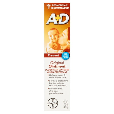 A+D Rash originale couche-culotte Pommade et Apaisant, 1,5 oz