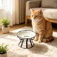 thumbnail image 4 of Elevated Ceramic Cat Bowl With Metal Stand Anti Tip Pet Food Water Bowl Cute Pattern Raised Feeding Dish For Small Medium Cats Dogs Prevent Neck Strain Indoor Pet Feeder, 4 of 6