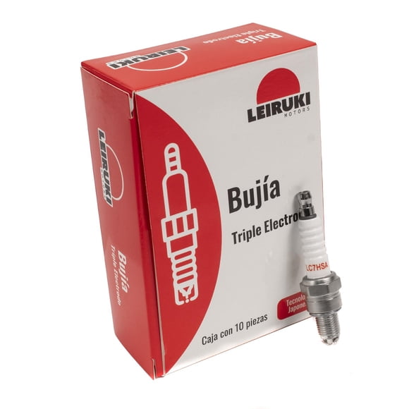 Caja Paquete Bujía C9E 10 piezas Triple electrodo Leiruki plateado