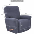 thumbnail image 2 of Mictong large solid color fleece recliner cover, washable sofa cover, thick polyester recliner cover, elastic recliner sofa cover, suitable for living room, 4-piece set, gold, 2 of 5