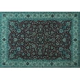 thumbnail image 1 of Ahgly Company Indoor Rectangle Persian Light Blue Traditional Area Rugs, 7' x 10', 1 of 4