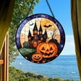 thumbnail image 4 of kcavykas Halloween Glass Pendant Ornament Hanging Window Sun Catcher Garden Wall Decorative Spooky Party Decoration Today’s Must-Have Bargains, 4 of 5