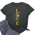 thumbnail image 6 of Sakmal Ladies Tops Plus Size Short Sleeve Crew Neck Quotes T-Shirts Ladies Shirts $5, 6 of 6
