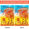thumbnail image 3 of Welcome Autumn Bicycle Decorative Red Fall Leaves House Flag Double Sided Outdoor Yard Flag 28 x 40 Inch, 3 of 6