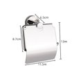thumbnail image 5 of Portarrollos de papel higiénico de acero inoxidable para pared - Plata brillante, 5 of 5