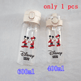 thumbnail image 1 of 400-600ML Disney Mickey Mouse Straw Plastic Water Bottle Large Capacity Portable Transparent Kids Drinking Water Cup Donald Duck, 1 of 5