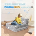 thumbnail image 6 of 3-in-1 Folding Sofa Bed for Kids,Tri Folding Floor Toddler’s Mattress Fold up Sofa Bed,Child Foldable Futon Mattress,Folding Couch for Kids,Glow in Dark-Stars, 6 of 14