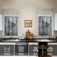 thumbnail image 3 of Blue Color Block Kitchen Curtain Valance 3 Piece Set Short Curtain Sink Window Decor 36 Inch Small Window Treatment Tier 27.5x36 Length, 3 of 5