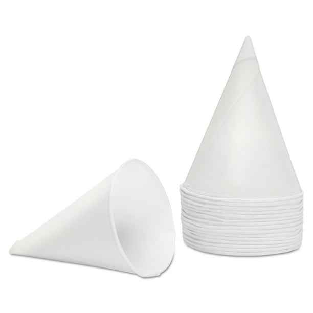 Konie 4.5 oz. White Paper Cone Cups, 5000 count