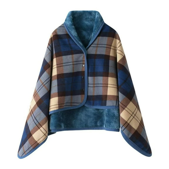 Wearable Fleece Blanket with Pockets for Adults, Ultra Soft Plush Shawl Throw Blankets 80*130cm A gift for the elderly