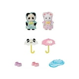 Calico Critters Nursery Friends Rainy Day Duo, Set of 2 Collectible ...
